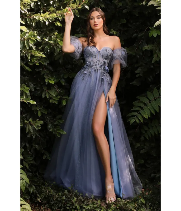 Cinderella Divine  Lavender Floral Fairy Prom Dress sold by Unique Vintage