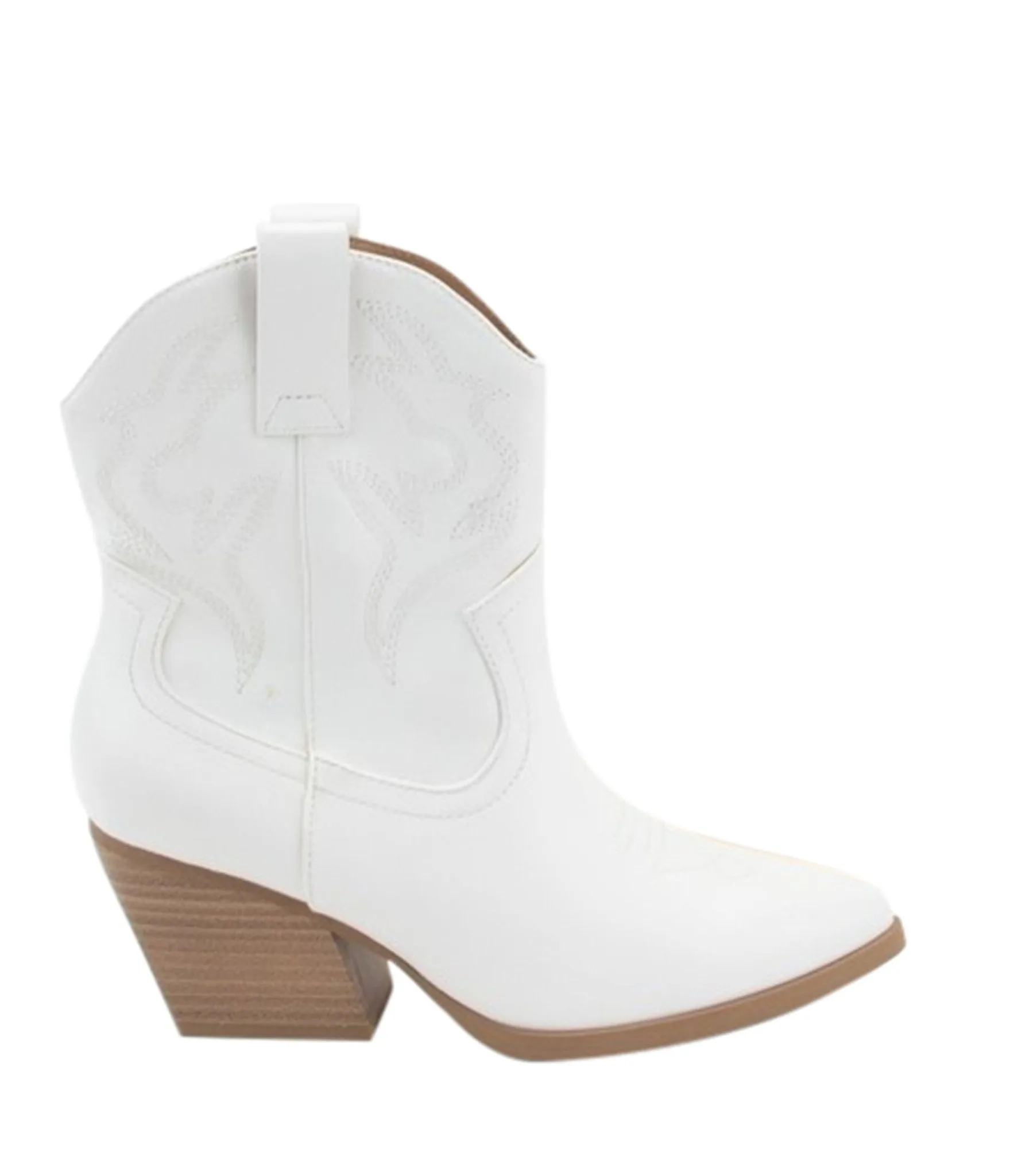 White Blazing Leather Cowboy Boot sold by Unique Vintage
