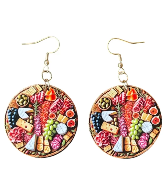 Nice Spread Charcuterie Board Earrings sold by Unique Vintage
