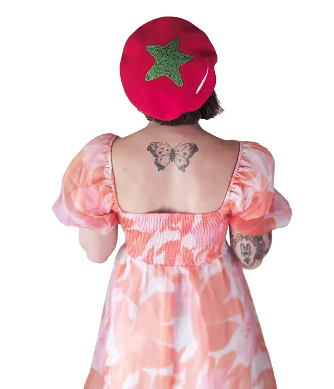 Red Tomato Wool Beret sold by Unique Vintage