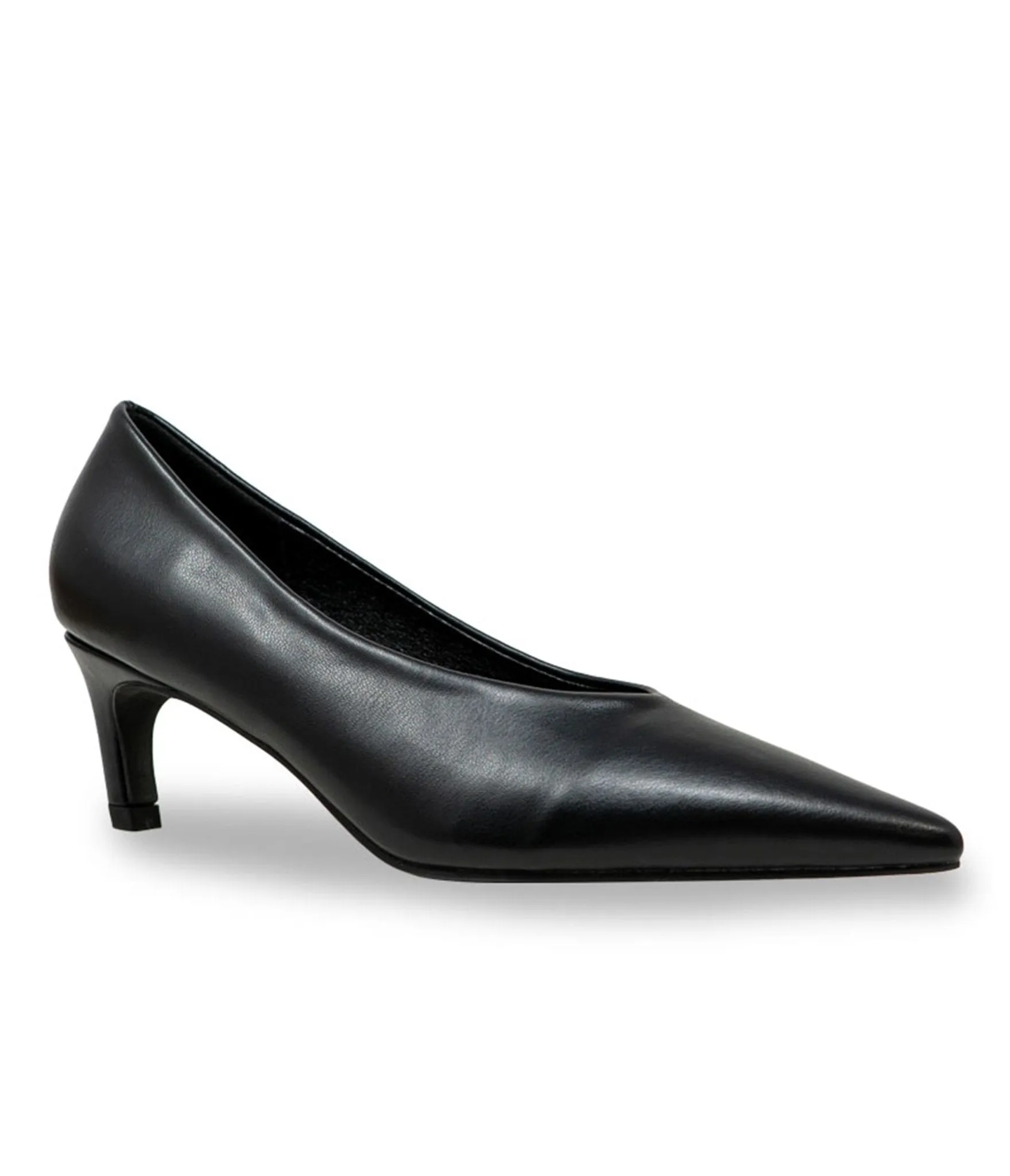 Black Pointed Toe Kitten Heels sold by Unique Vintage