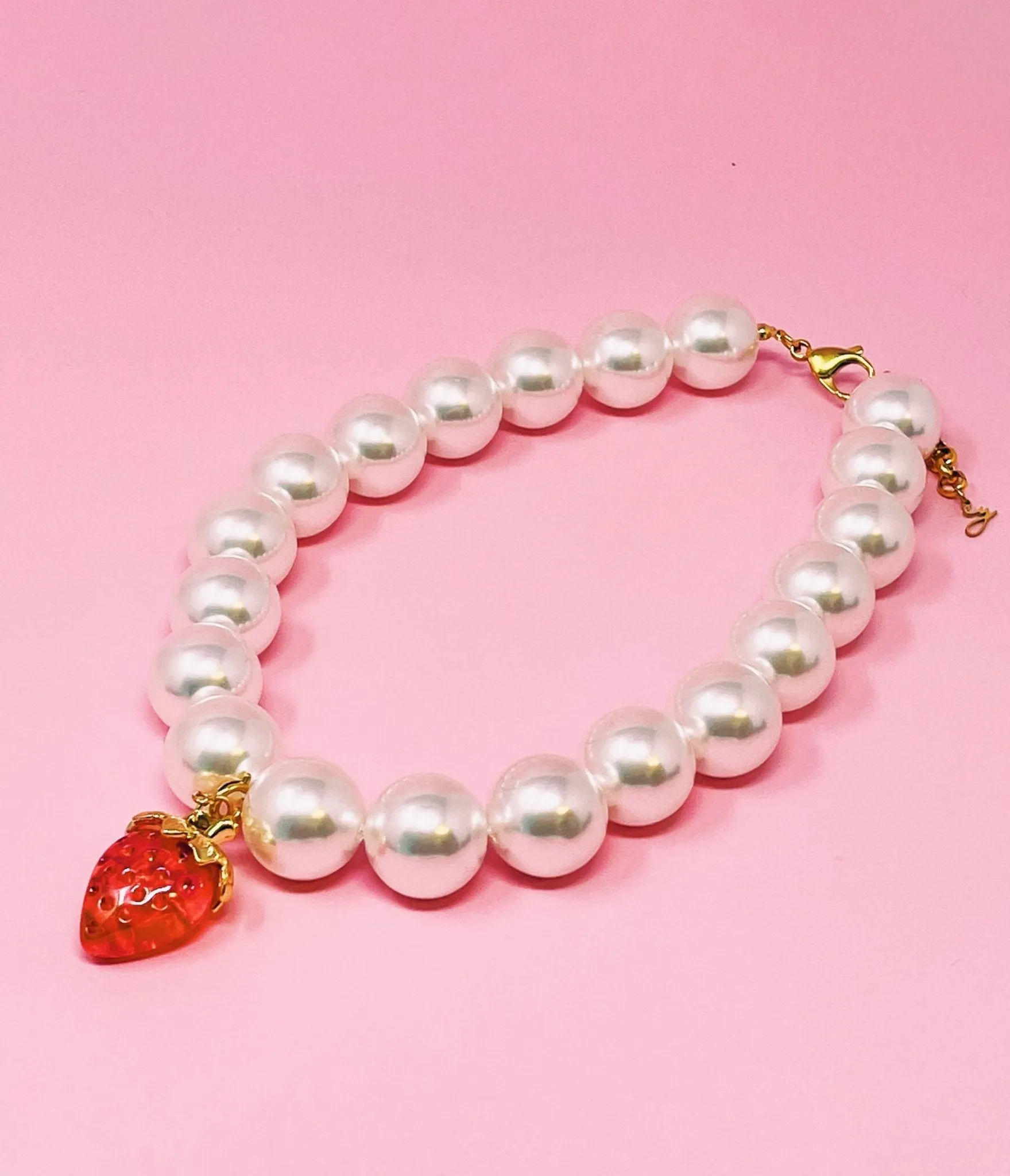 Strawberry Bauble Necklace sold by Unique Vintage