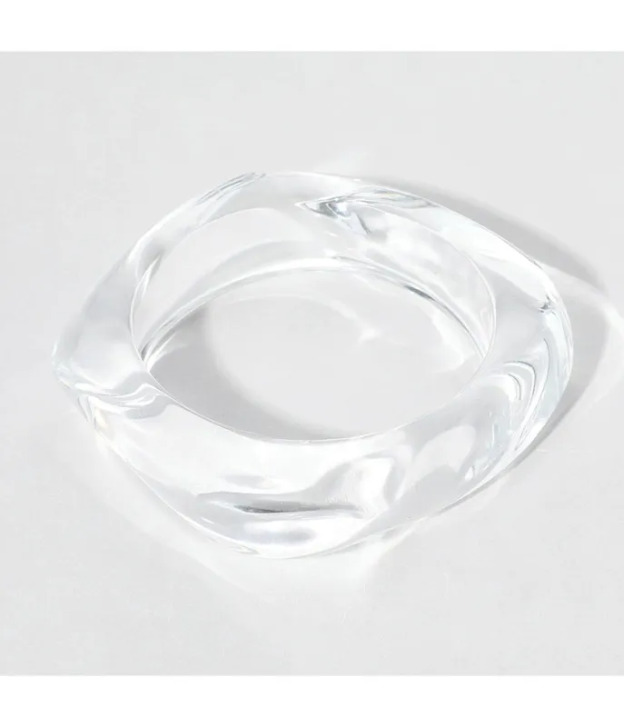 Clear Acetate Chunky Bangle sold by Unique Vintage