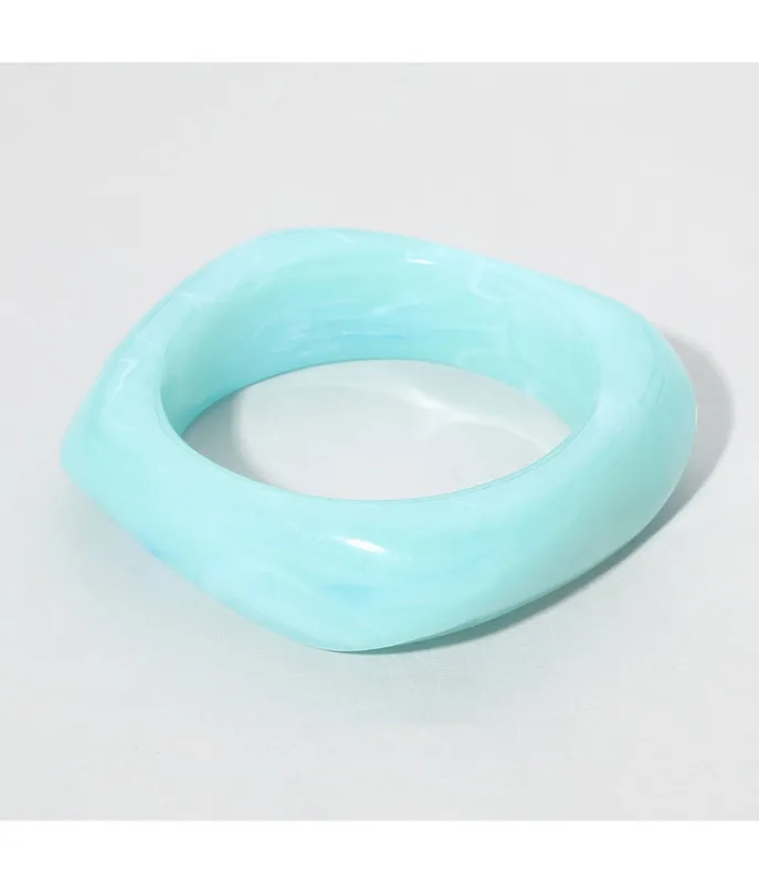 Blue Acetate Chunky Bangle sold by Unique Vintage