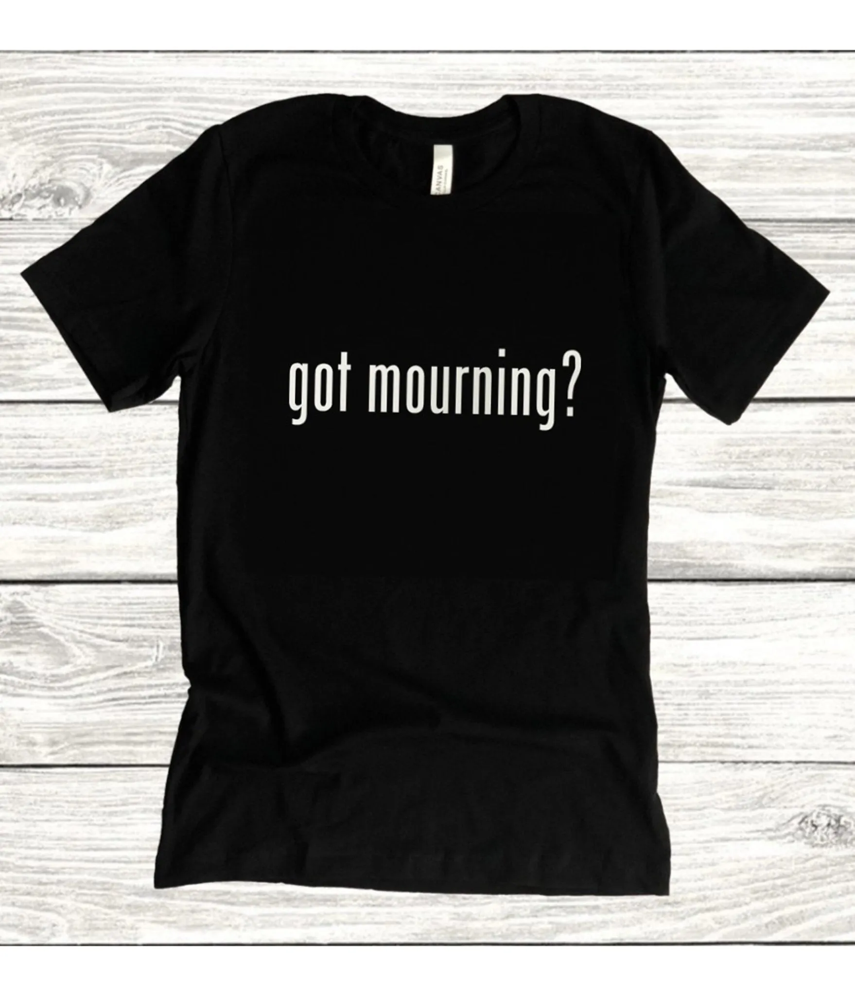 Witchwood Bags 90s Style Got Mourning? Unisex Graphic Tee sold by Unique Vintage