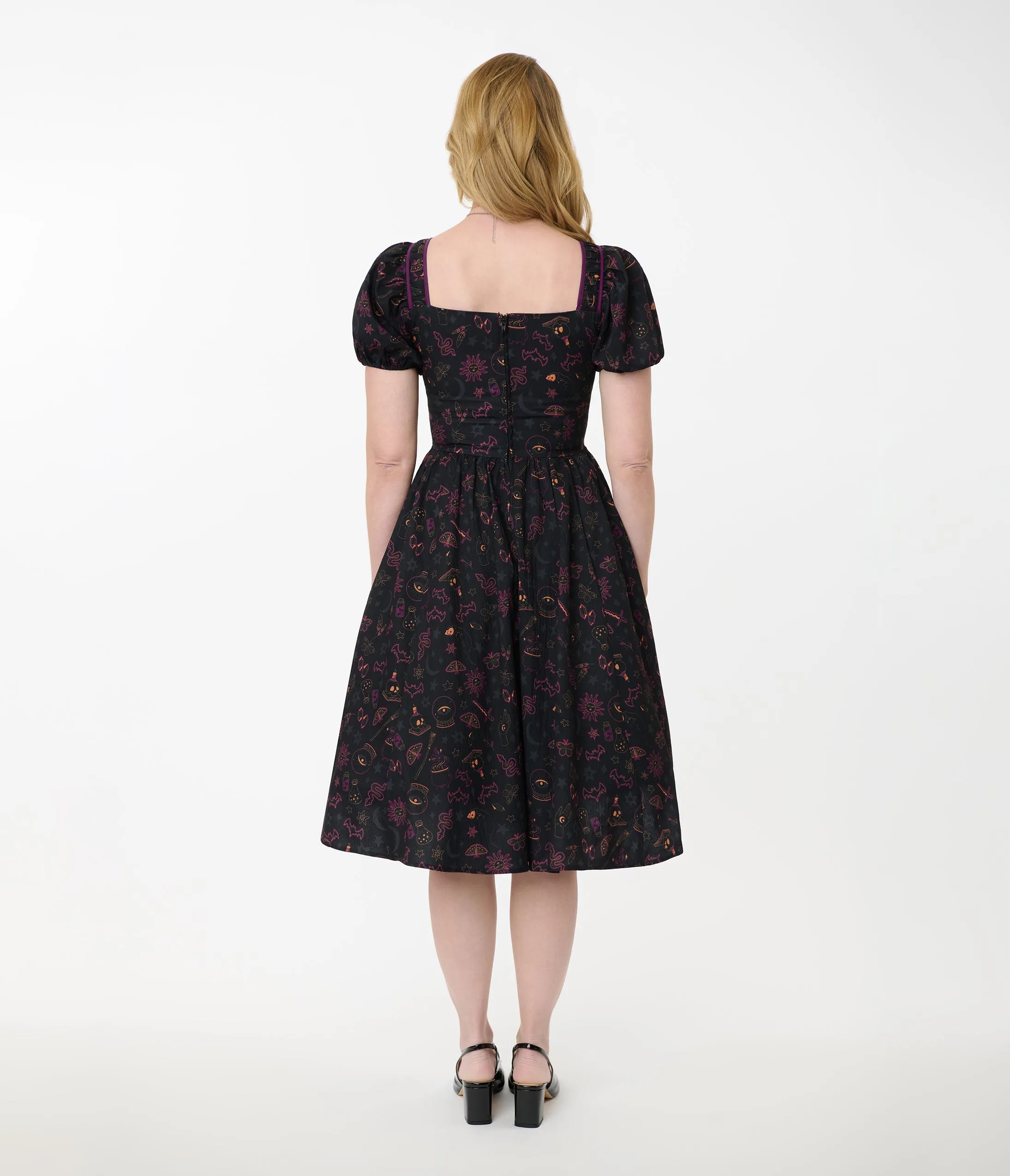 Unique Vintage Mystical Icons Button Front Swing Dress sold by Unique Vintage product image thumbnail 3