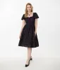 Unique Vintage Mystical Icons Button Front Swing Dress sold by Unique Vintage