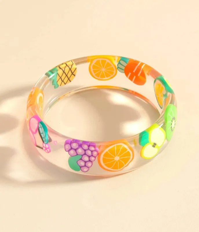 Fruit Summer Clear Bangle sold by Unique Vintage