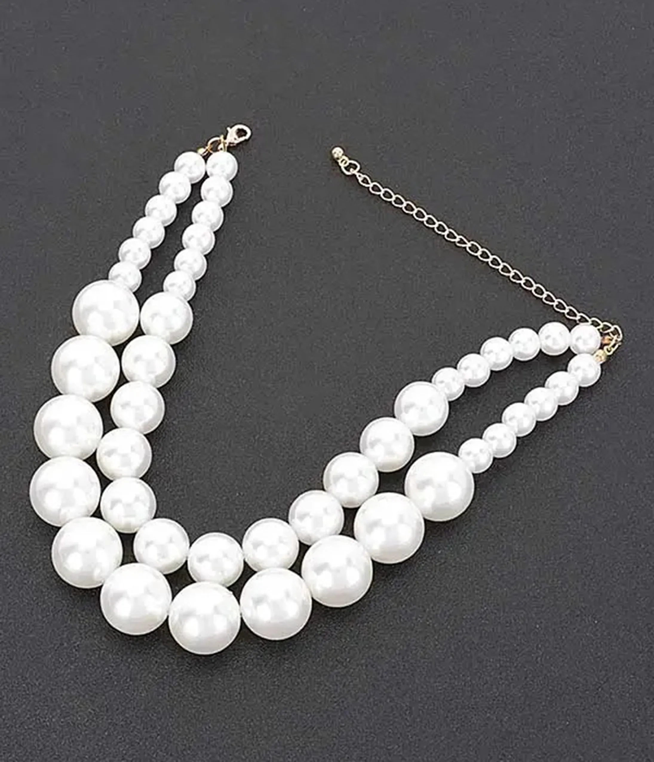 Faux Pearl Layered Necklace sold by Unique Vintage