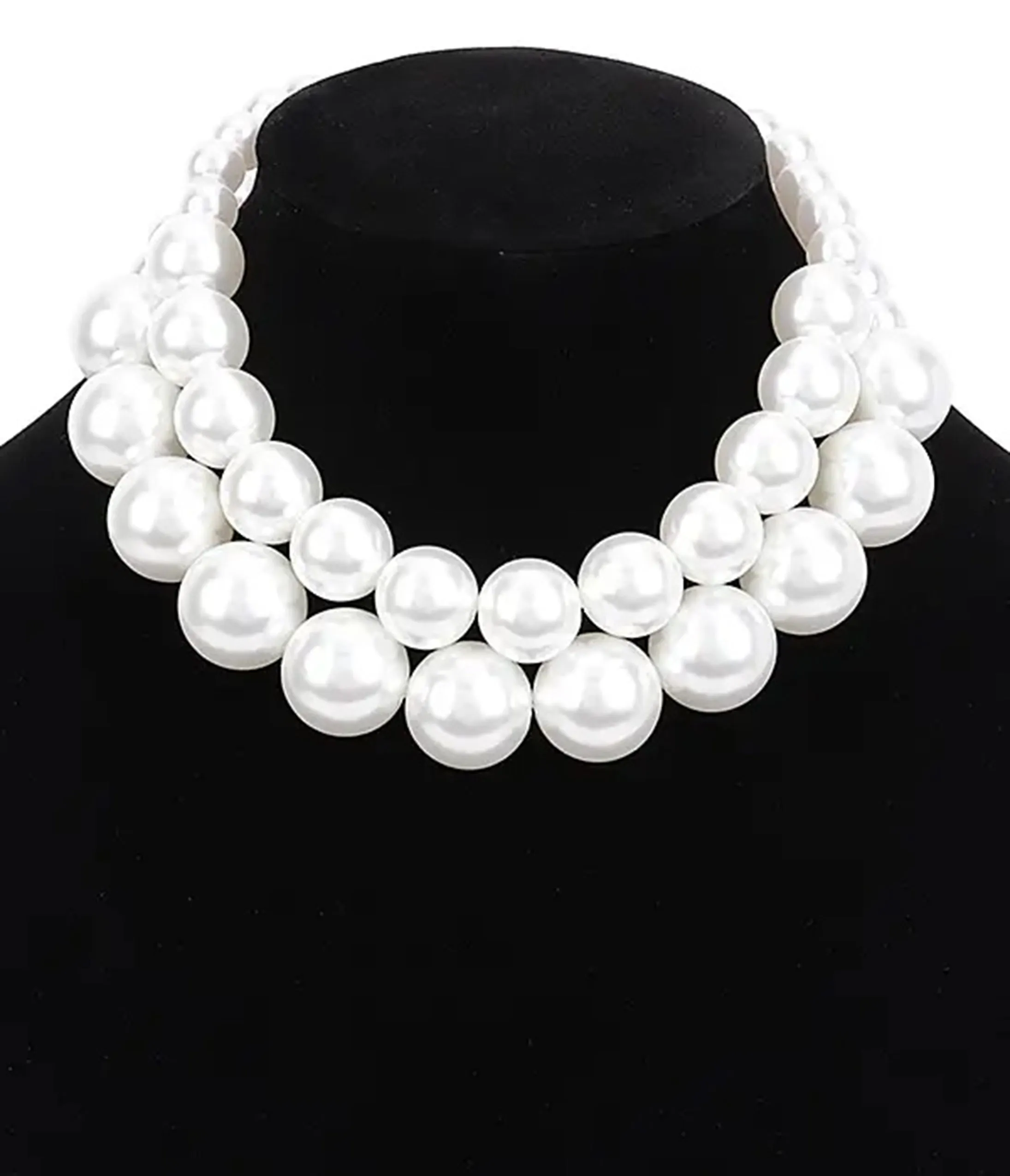 Faux Pearl Layered Necklace sold by Unique Vintage product image thumbnail 2