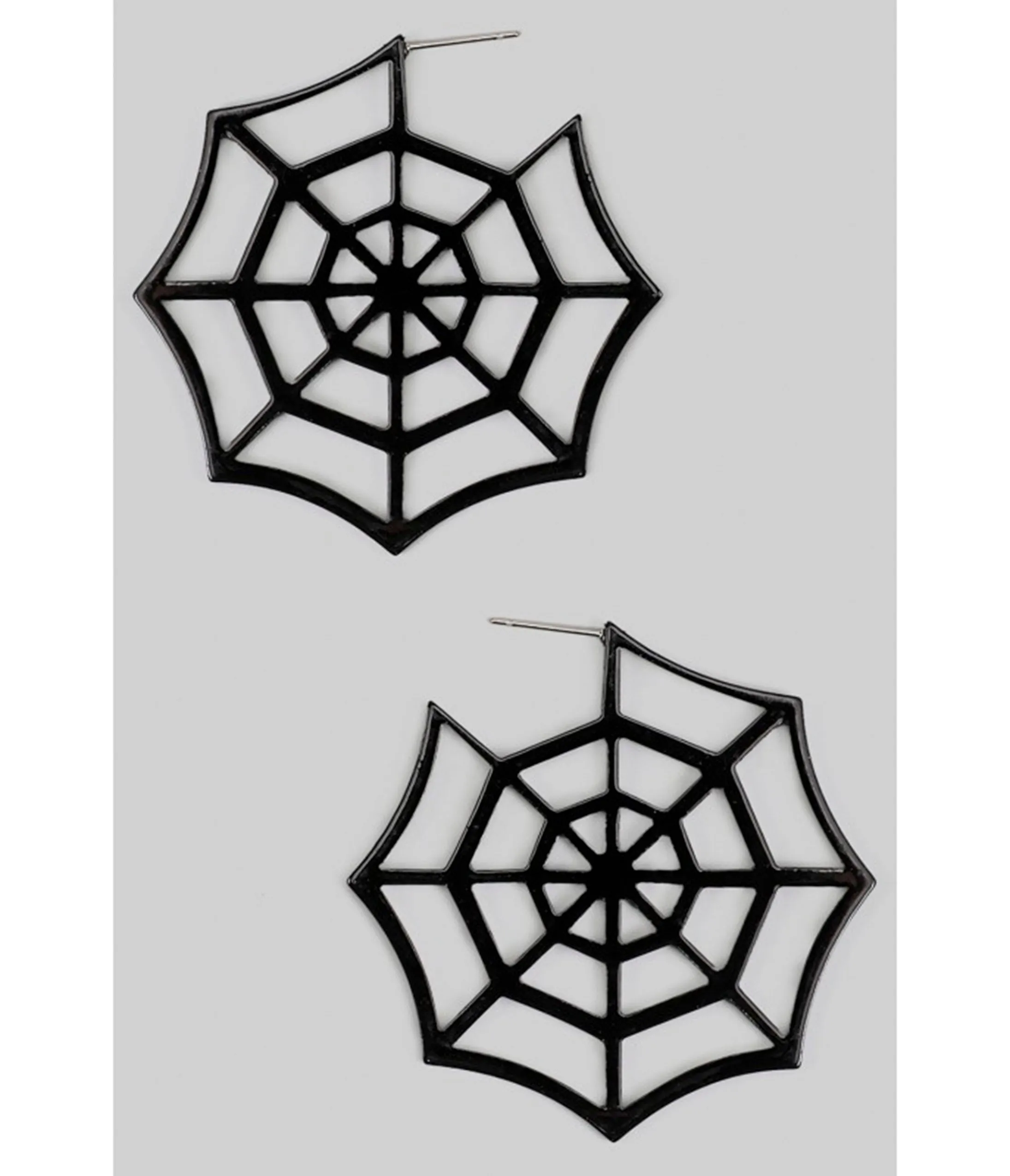 Acrylic Black Web Earrings sold by Unique Vintage