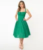 Vintage Style Green Floral Eyelet Valerie Swing Dress sold by Unique Vintage