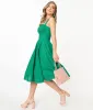 Vintage Style Green Floral Eyelet Valerie Swing Dress sold by Unique Vintage