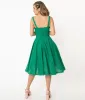 Vintage Style Green Floral Eyelet Valerie Swing Dress sold by Unique Vintage