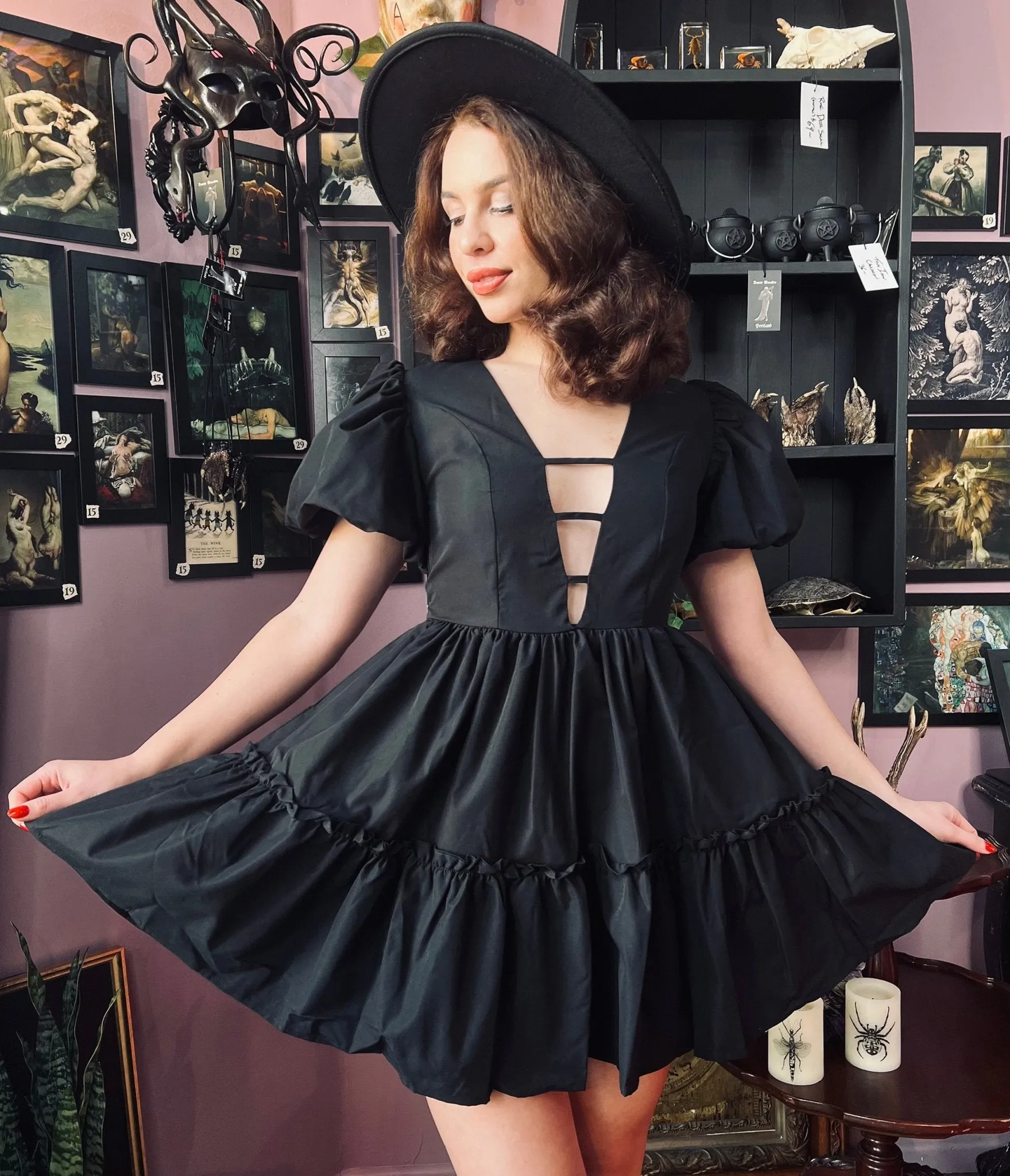 Witchwood Bags The Austen Black Dress sold by Unique Vintage product image thumbnail 4
