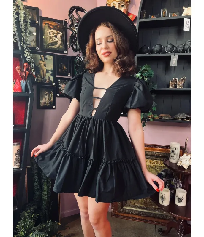 Witchwood Bags The Austen Black Dress sold by Unique Vintage