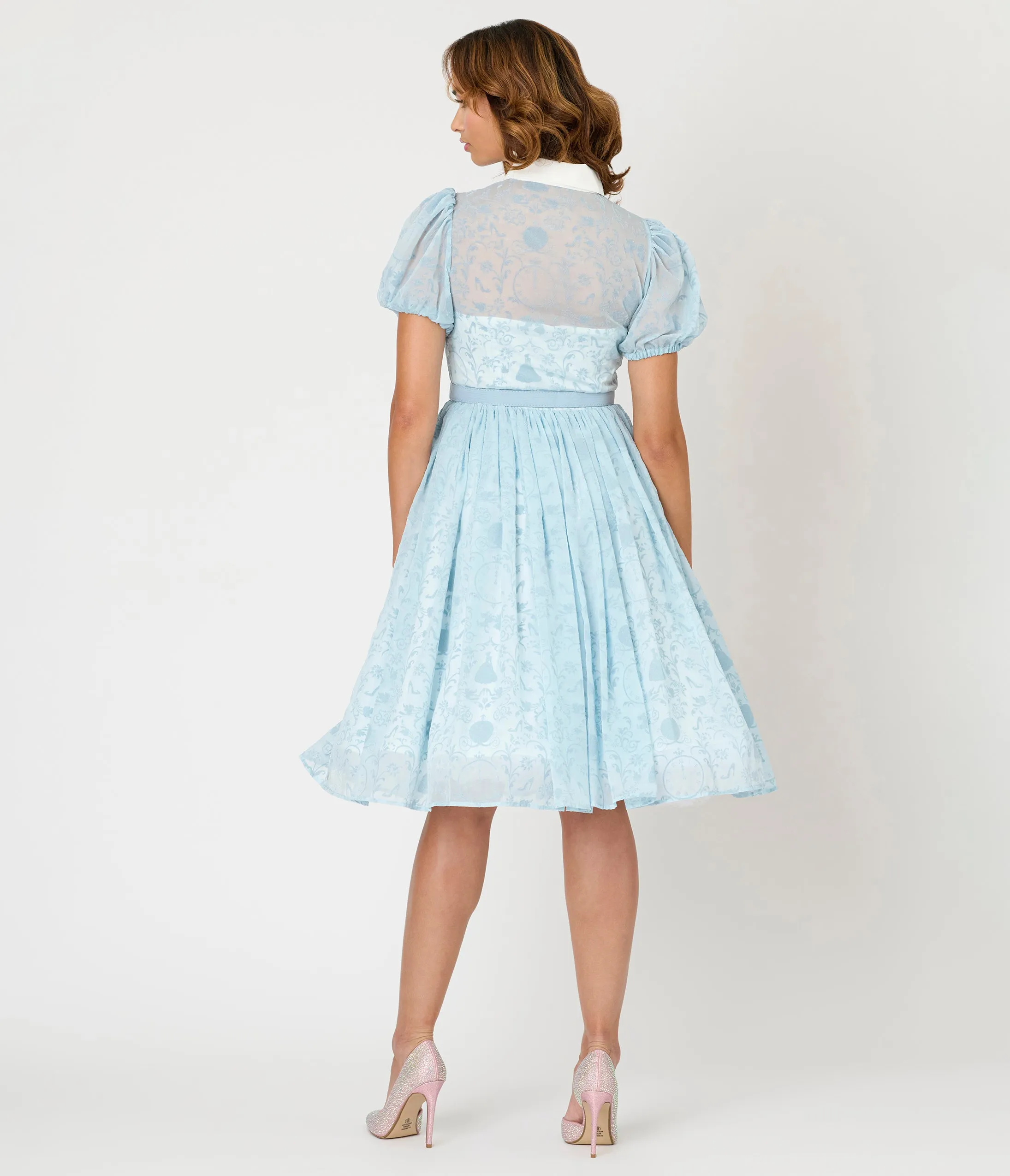 Disney's Cinderella Collection by Unique Vintage Cinderella The Clock Strikes Midnight Blue Swing Dress sold by Unique Vintage product image thumbnail 2
