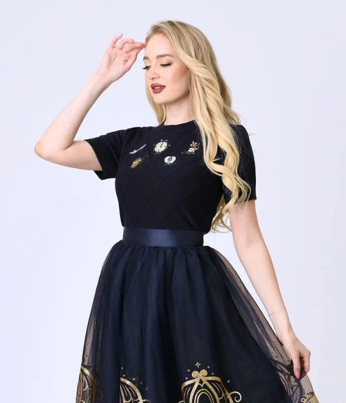 Disney's Cinderella Collection by Unique Vintage Navy Cinderella Icons Sweater sold by Unique Vintage
