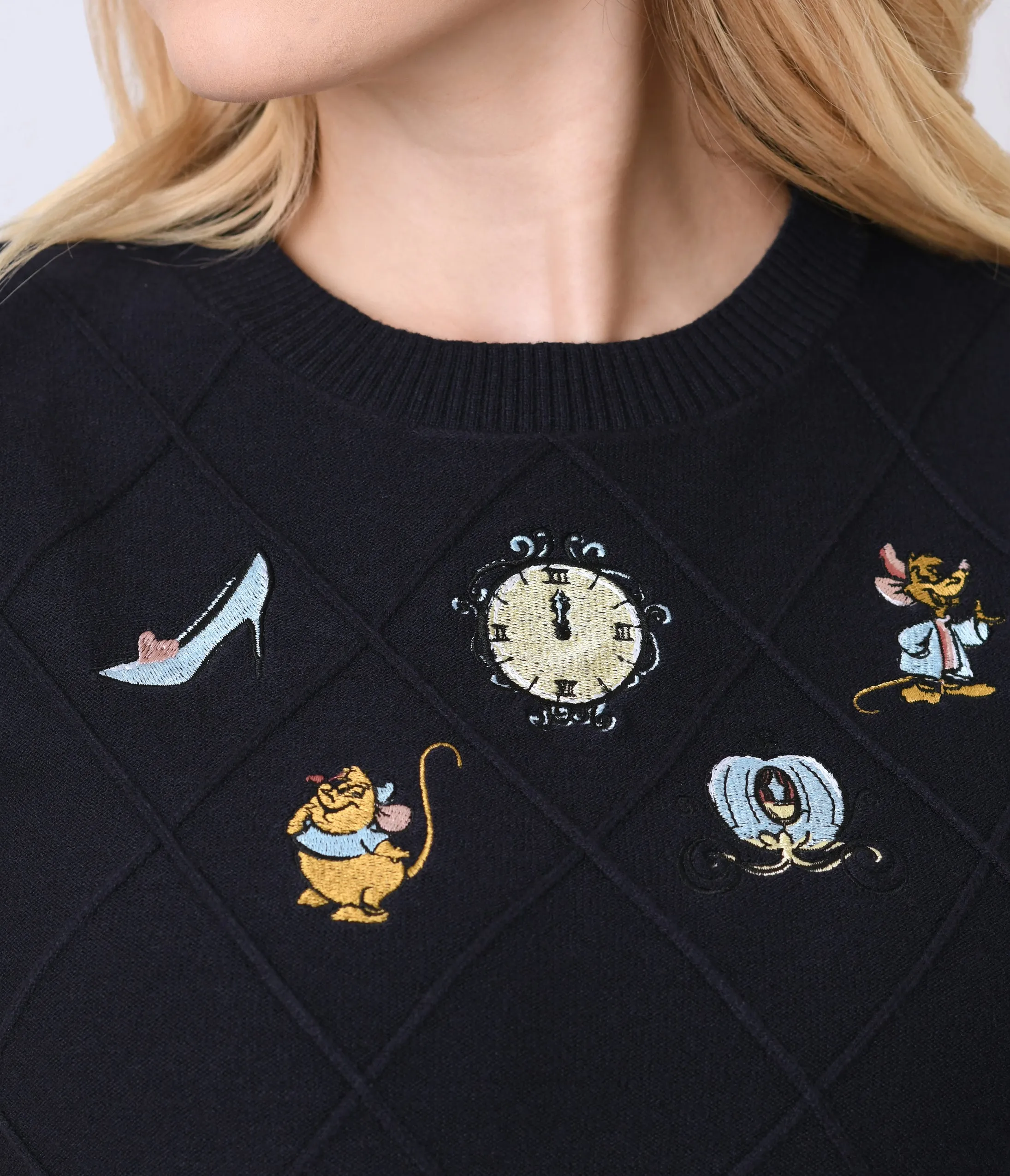 Disney's Cinderella Collection by Unique Vintage Navy Cinderella Icons Sweater sold by Unique Vintage product image thumbnail 5