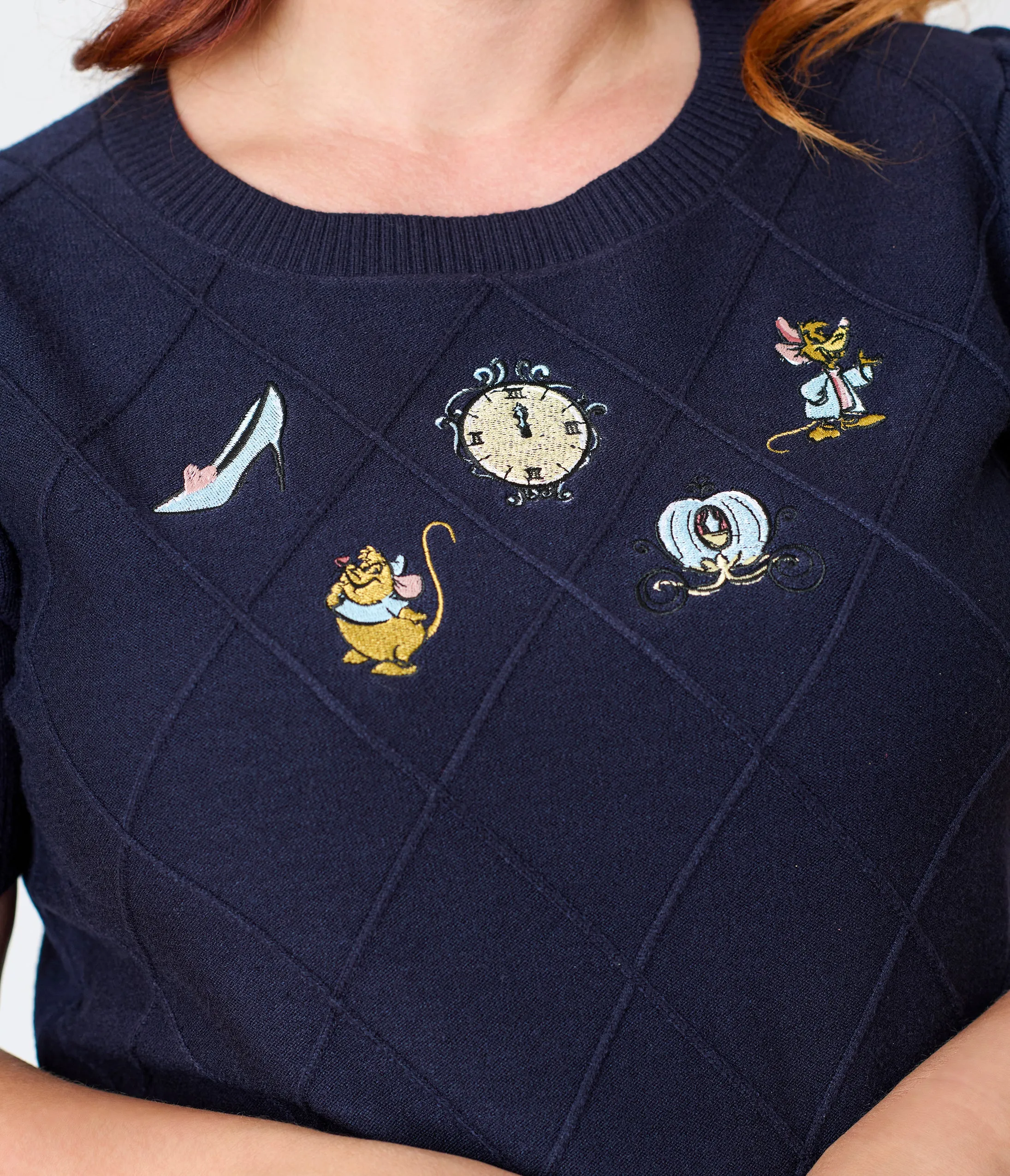 Disney's Cinderella Collection by Unique Vintage Plus Size Navy Cinderella Icons Sweater sold by Unique Vintage product image thumbnail 5