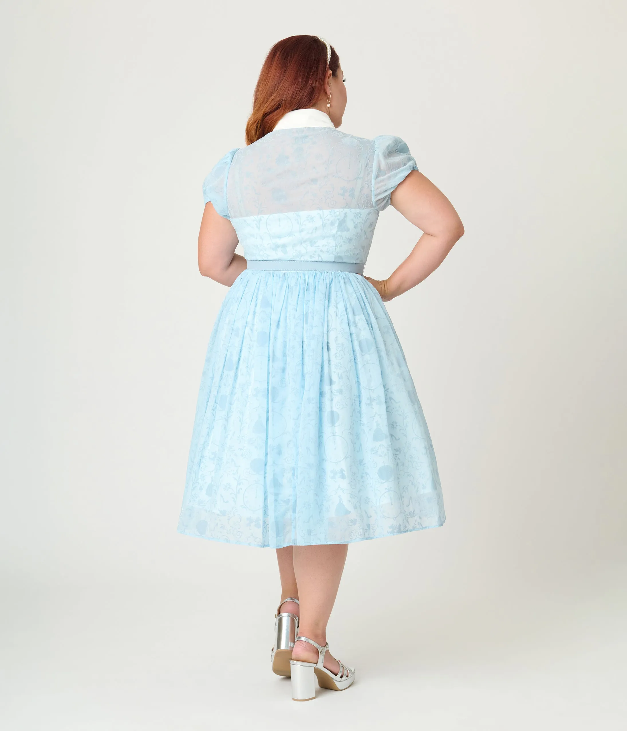 Disney's Cinderella Collection by Unique Vintage Plus Size Cinderella The Clock Strikes Midnight Blue Swing Dress sold by Unique Vintage product image thumbnail 2