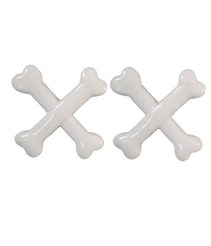 White Crossbones Hair Clips sold by Unique Vintage