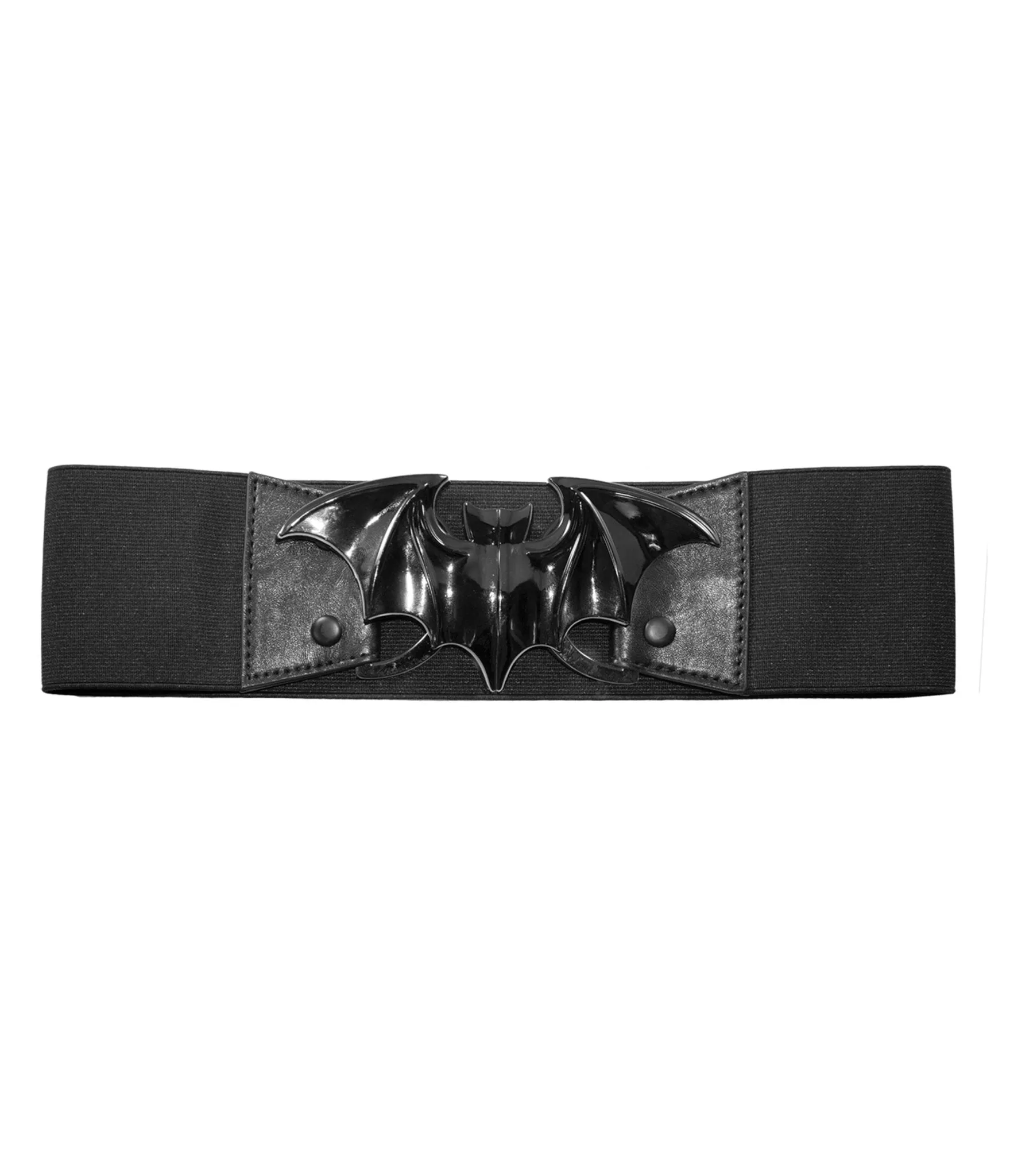 Black Bat Elastic Cinch Belt sold by Unique Vintage
