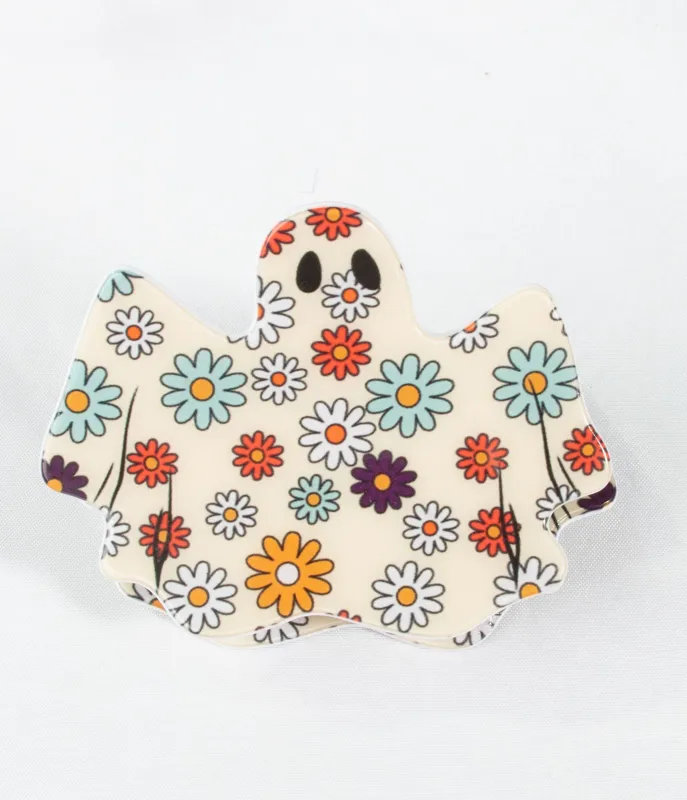 Retro Floral Ghost Hair Clip sold by Unique Vintage