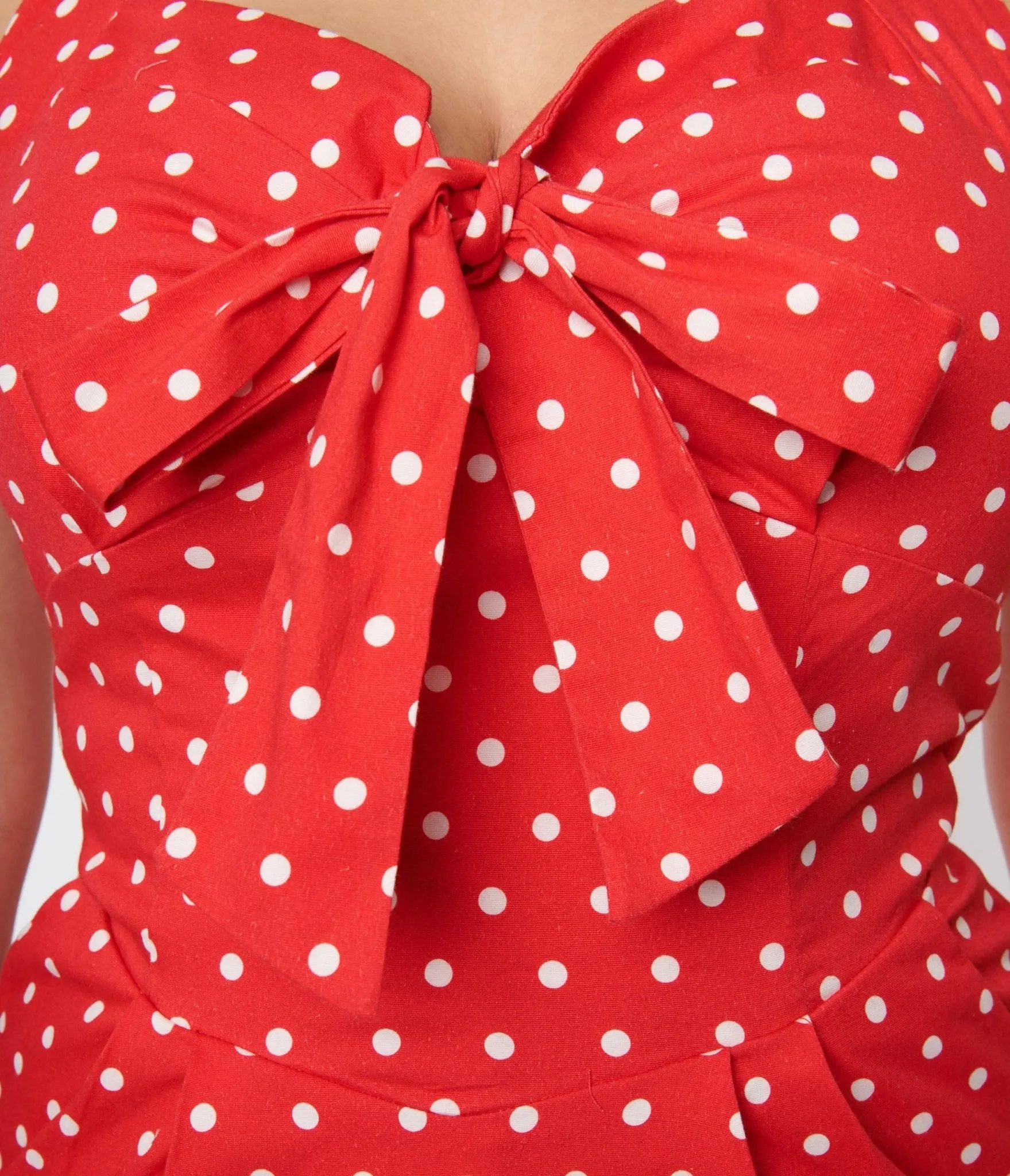 Red & White Polka Wiggle Dress sold by Unique Vintage product image thumbnail 2