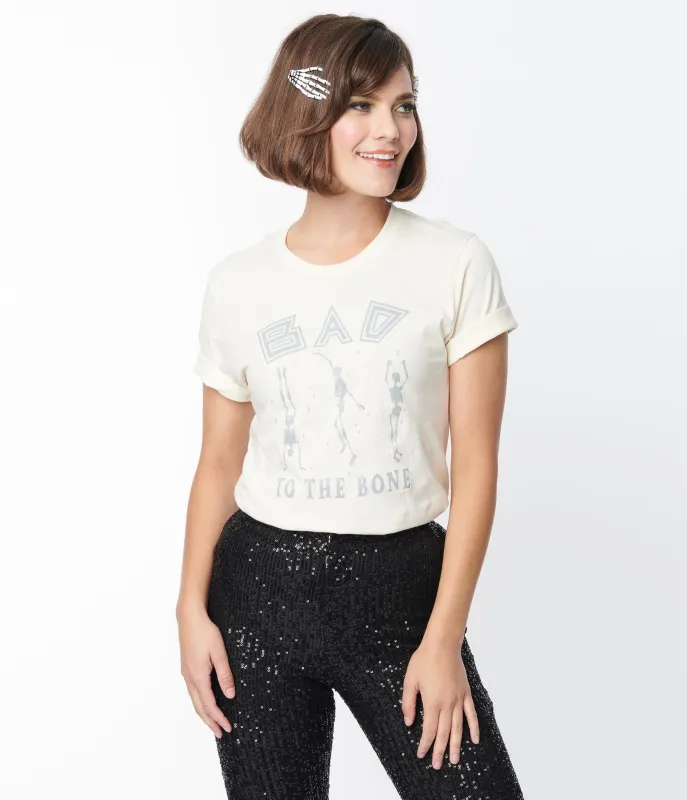 Bad To The Bone Unisex Graphic Tee made by Unique Vintage