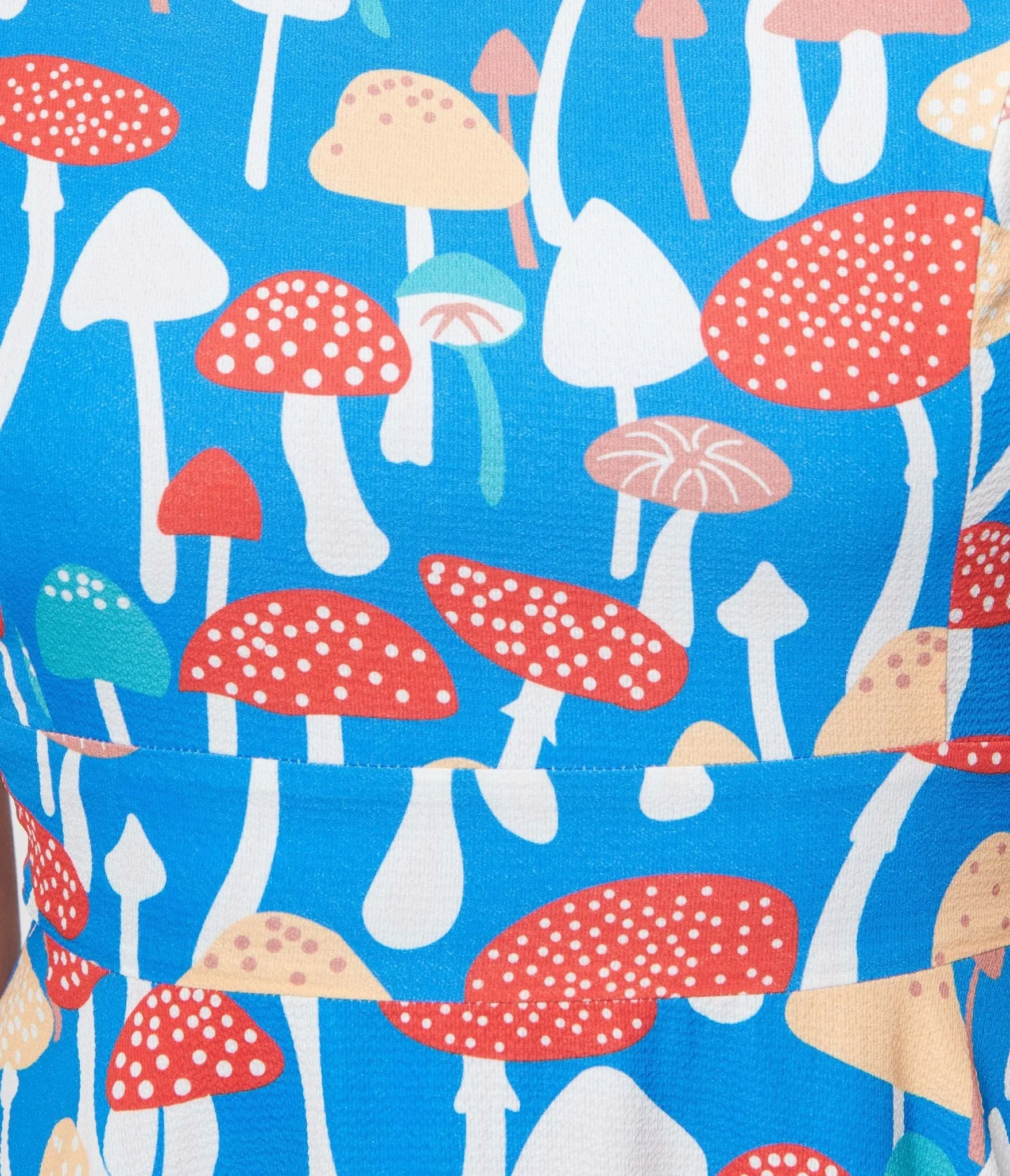 Blue Mushroom Fit & Flare Dress sold by Unique Vintage product image thumbnail 2