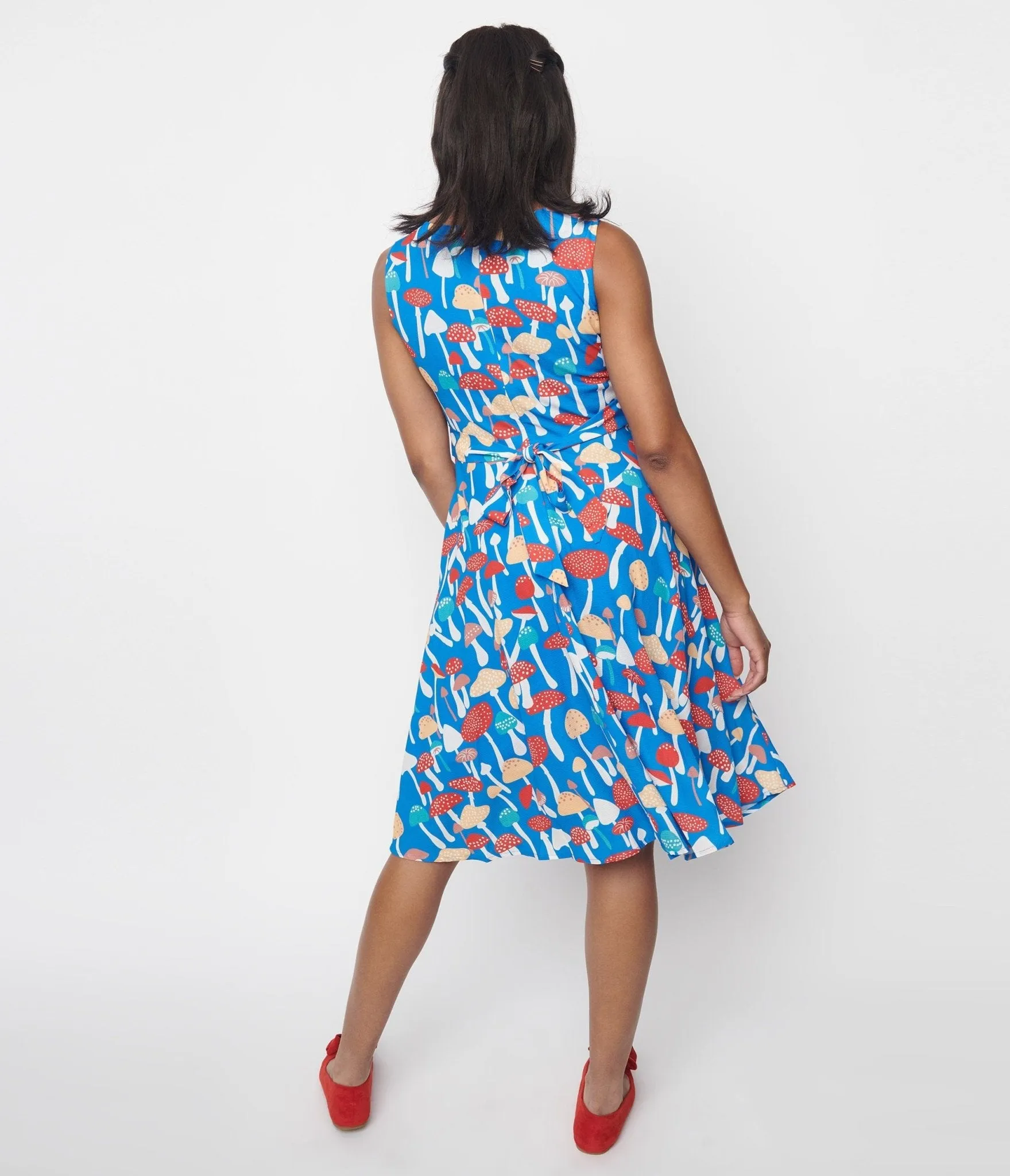 Blue Mushroom Fit & Flare Dress sold by Unique Vintage product image thumbnail 3