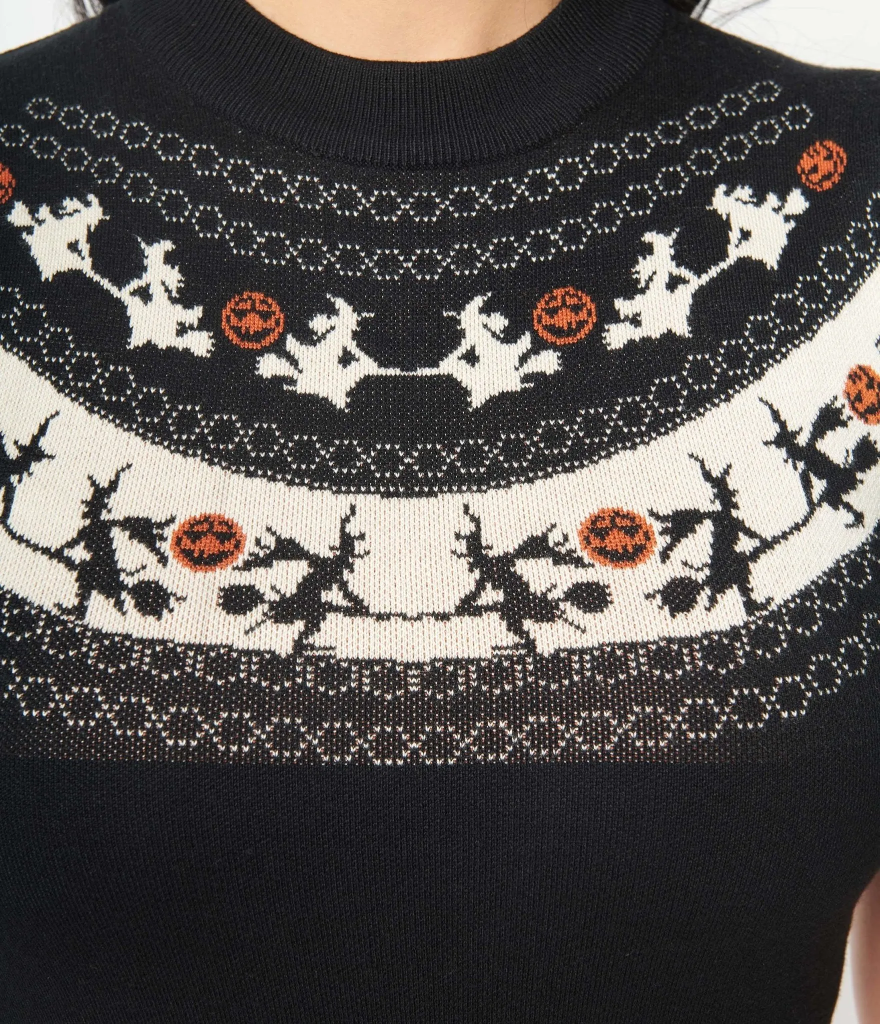 Unique Vintage Black Halloween Fair Isle Paige Sweater sold by Unique Vintage product image thumbnail 2