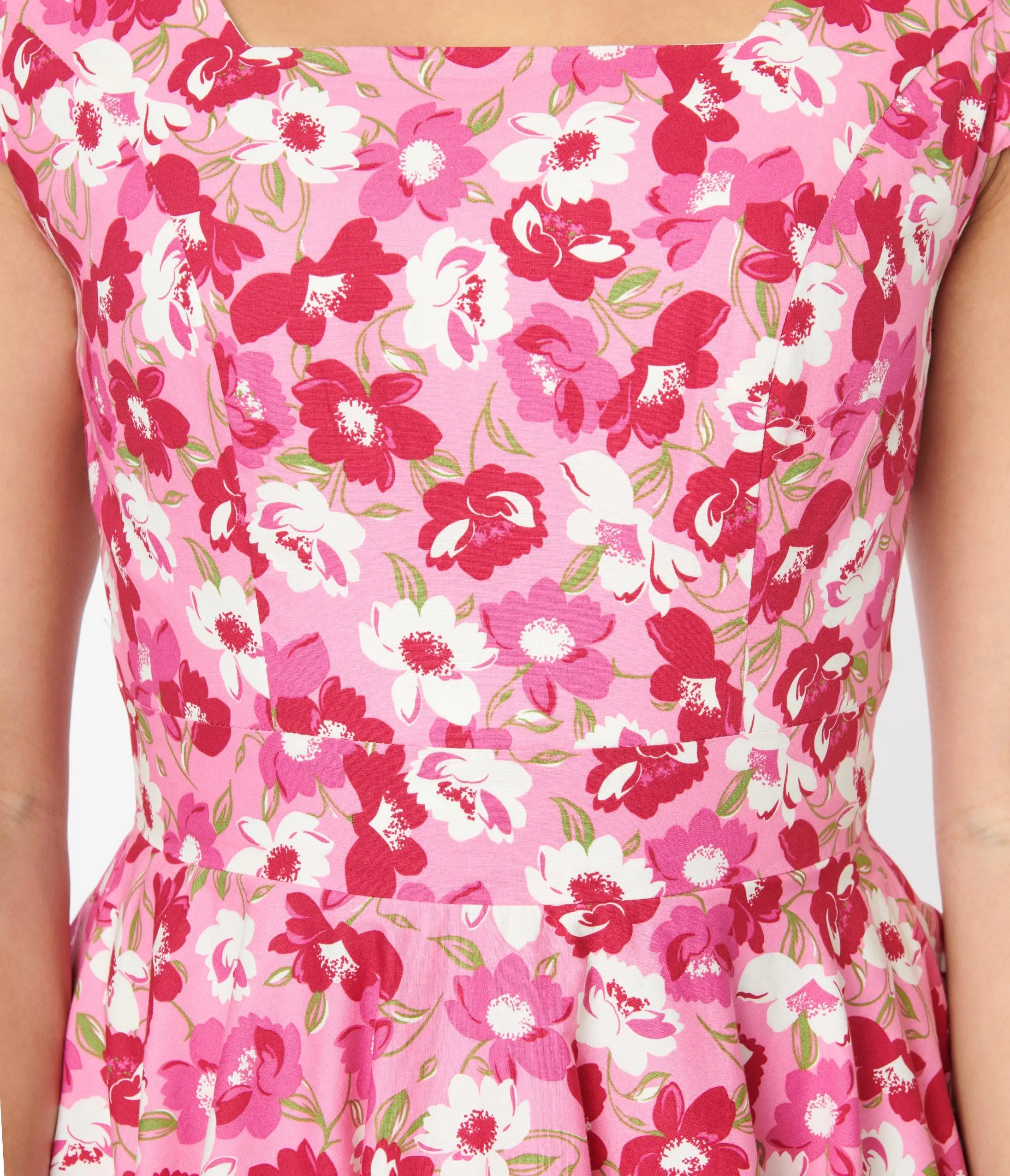 Magnolia Place Pink Floral Anna Swing Dress sold by Unique Vintage product image thumbnail 3