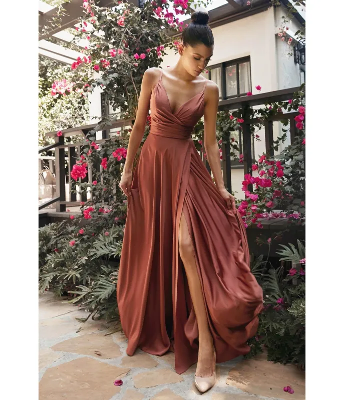 Ladivine by Cinderella Divine Sienna Sweetheart Satin Enchanted Bridesmaid Dress sold by Unique Vintage