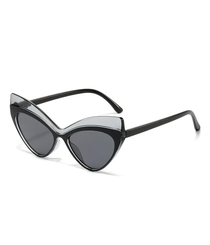 Black Dramatic Cat Eye Sunglasses sold by Unique Vintage