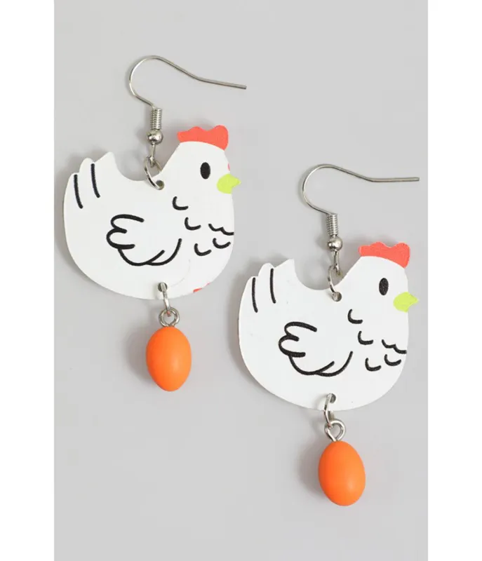 Chicken & Egg Earrings sold by Unique Vintage