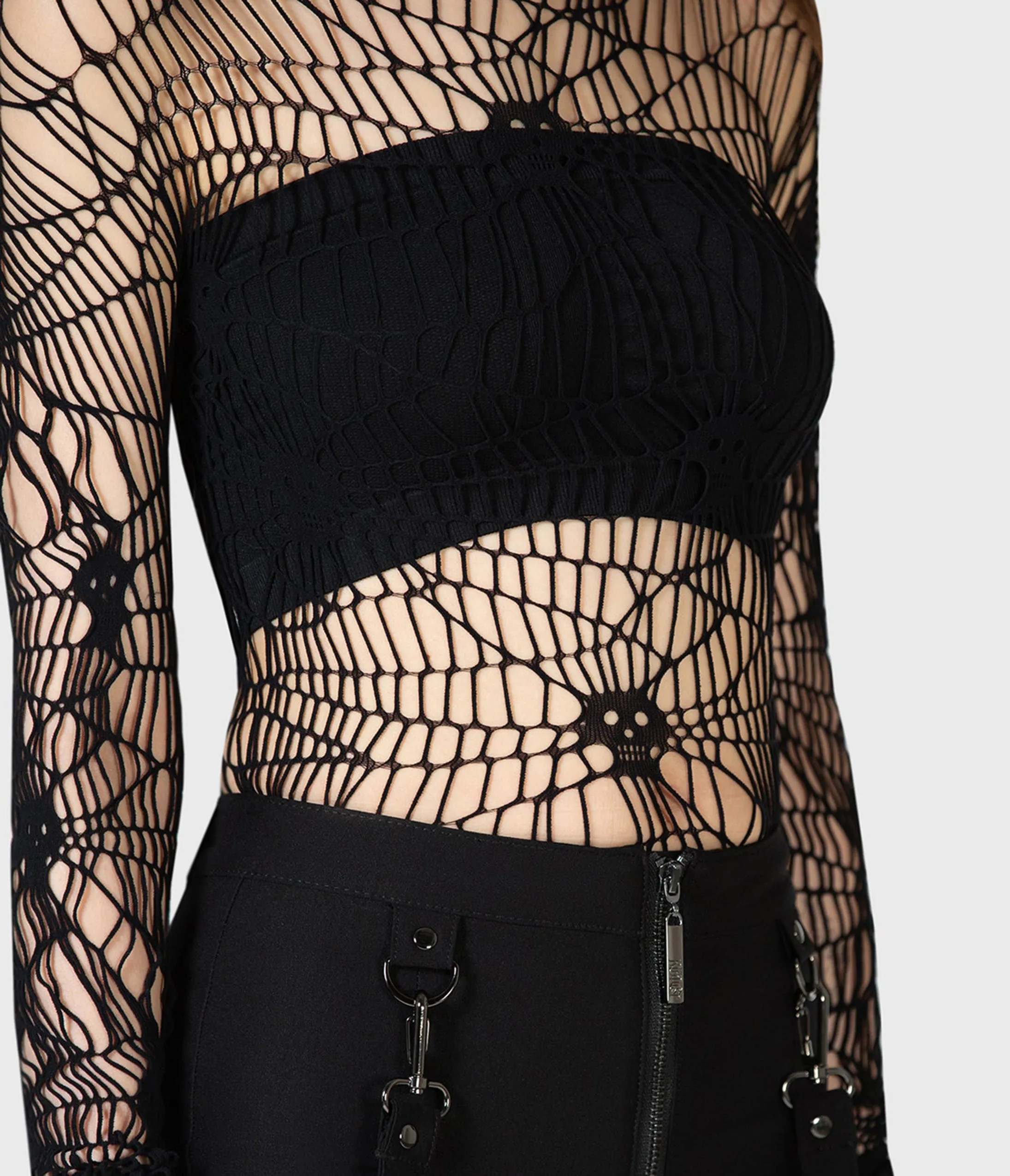 Killstar Black Web Fishnet Top sold by Unique Vintage product image thumbnail 3