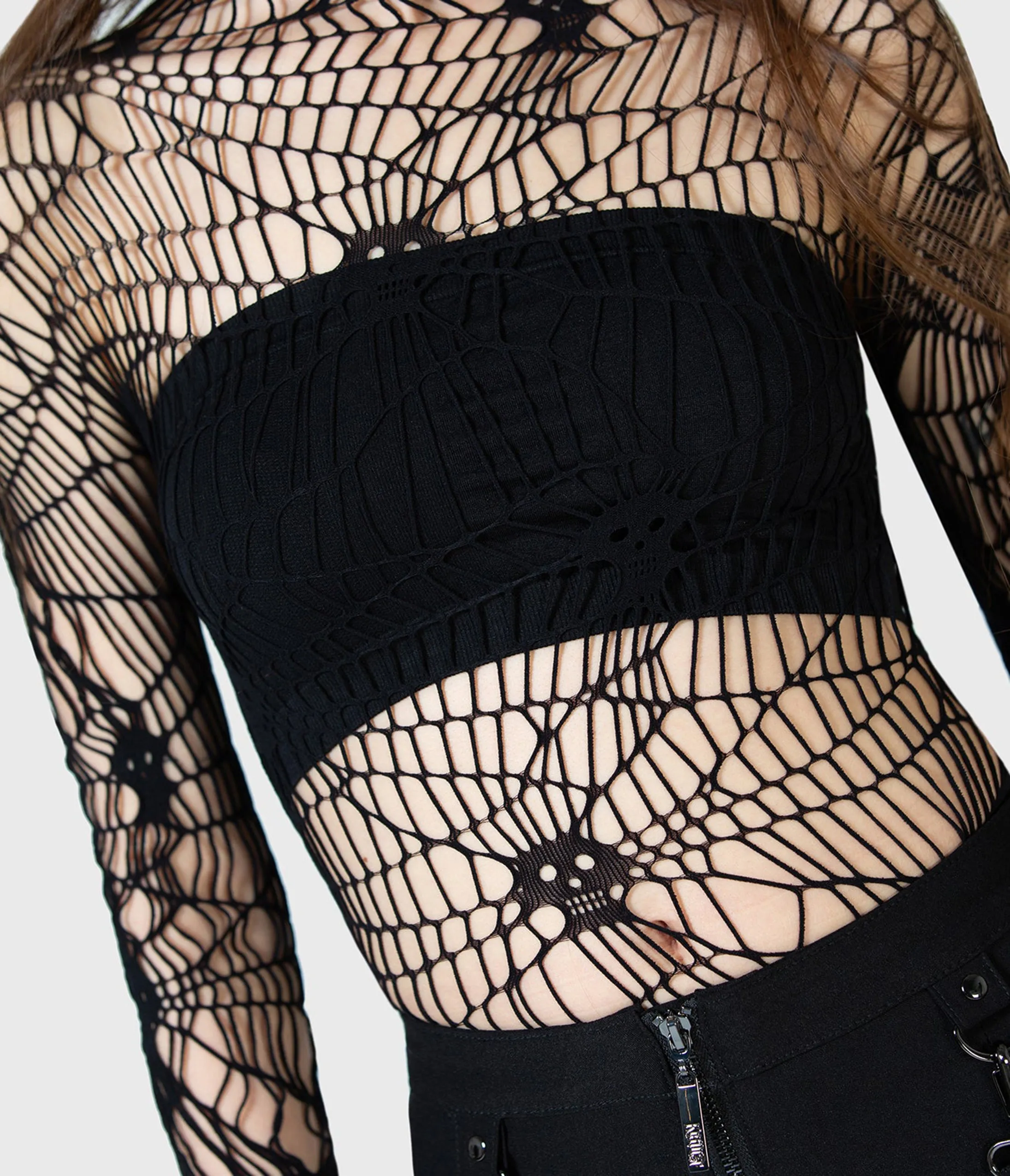 Killstar Black Web Fishnet Top sold by Unique Vintage product image thumbnail 4