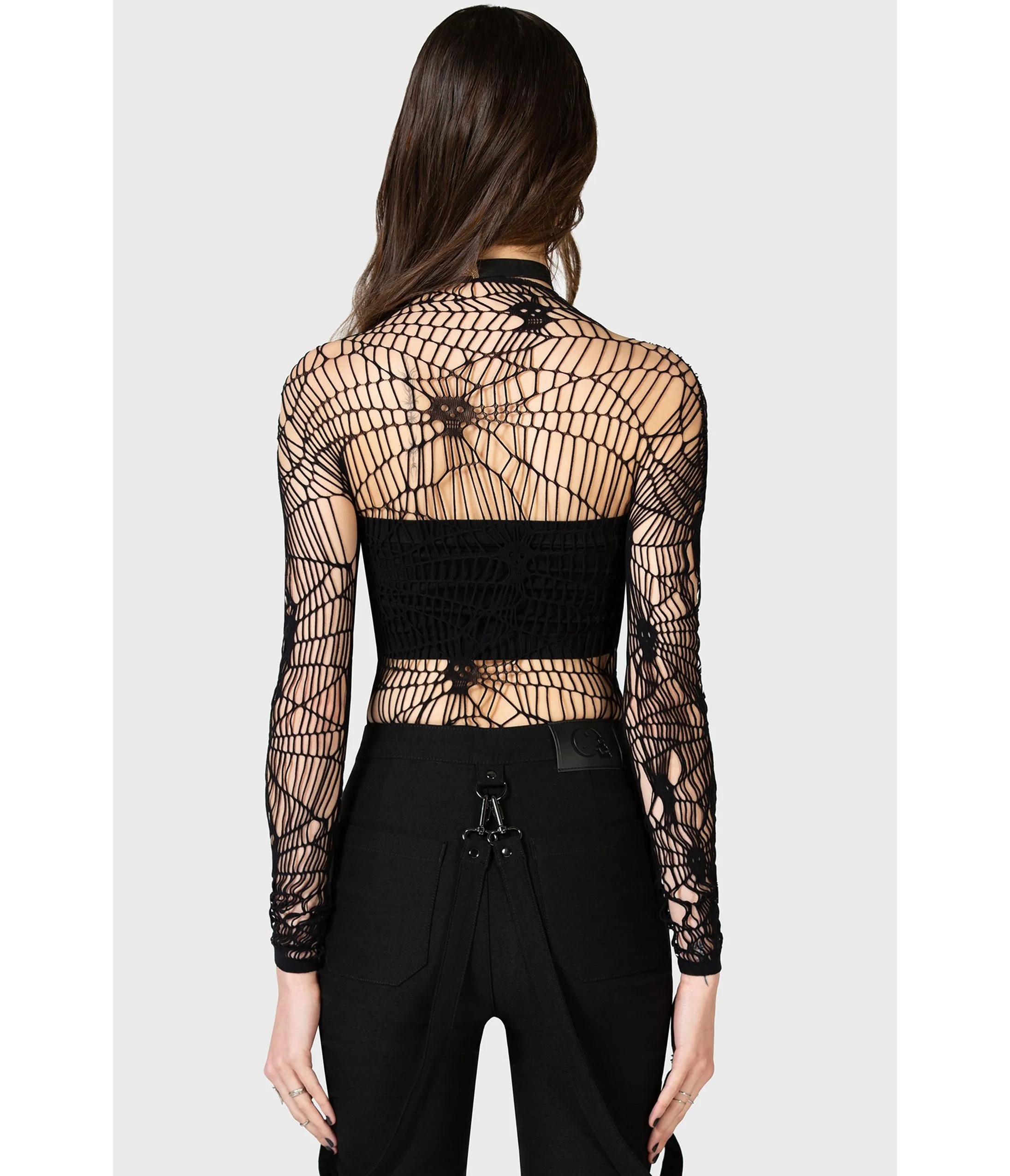 Killstar Black Web Fishnet Top sold by Unique Vintage product image thumbnail 2