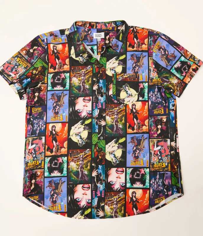Elvira x Unique Vintage Plus Size Elvira Comic Mens Shirt sold by Unique Vintage