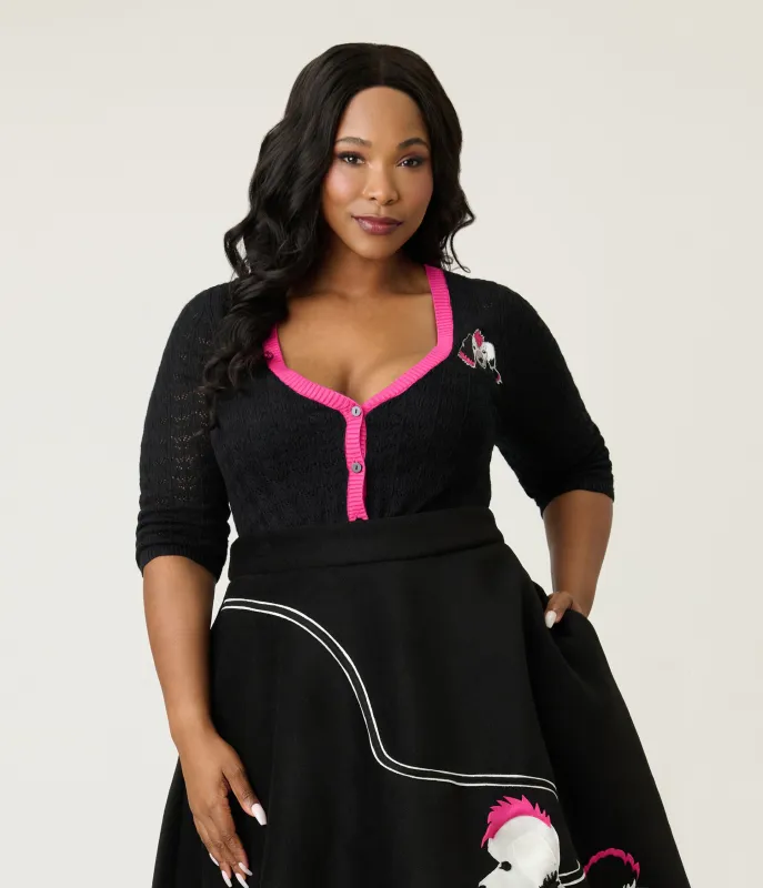 Elvira x Unique Vintage Plus Size Gonk Cardigan made by Unique Vintage