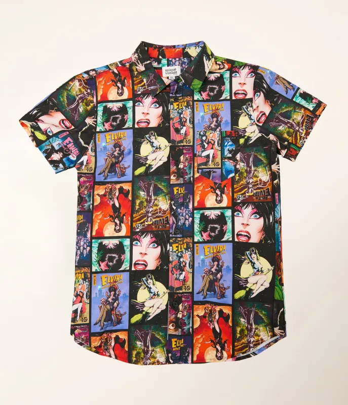 Elvira x Unique Vintage Elvira Comic Mens Shirt sold by Unique Vintage