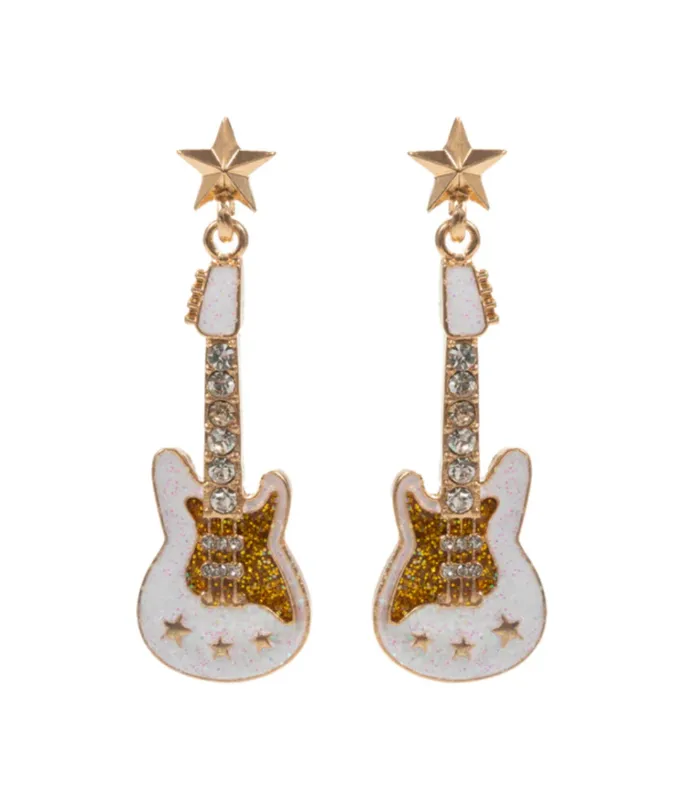 Retro Electric Guitar Earrings sold by Unique Vintage