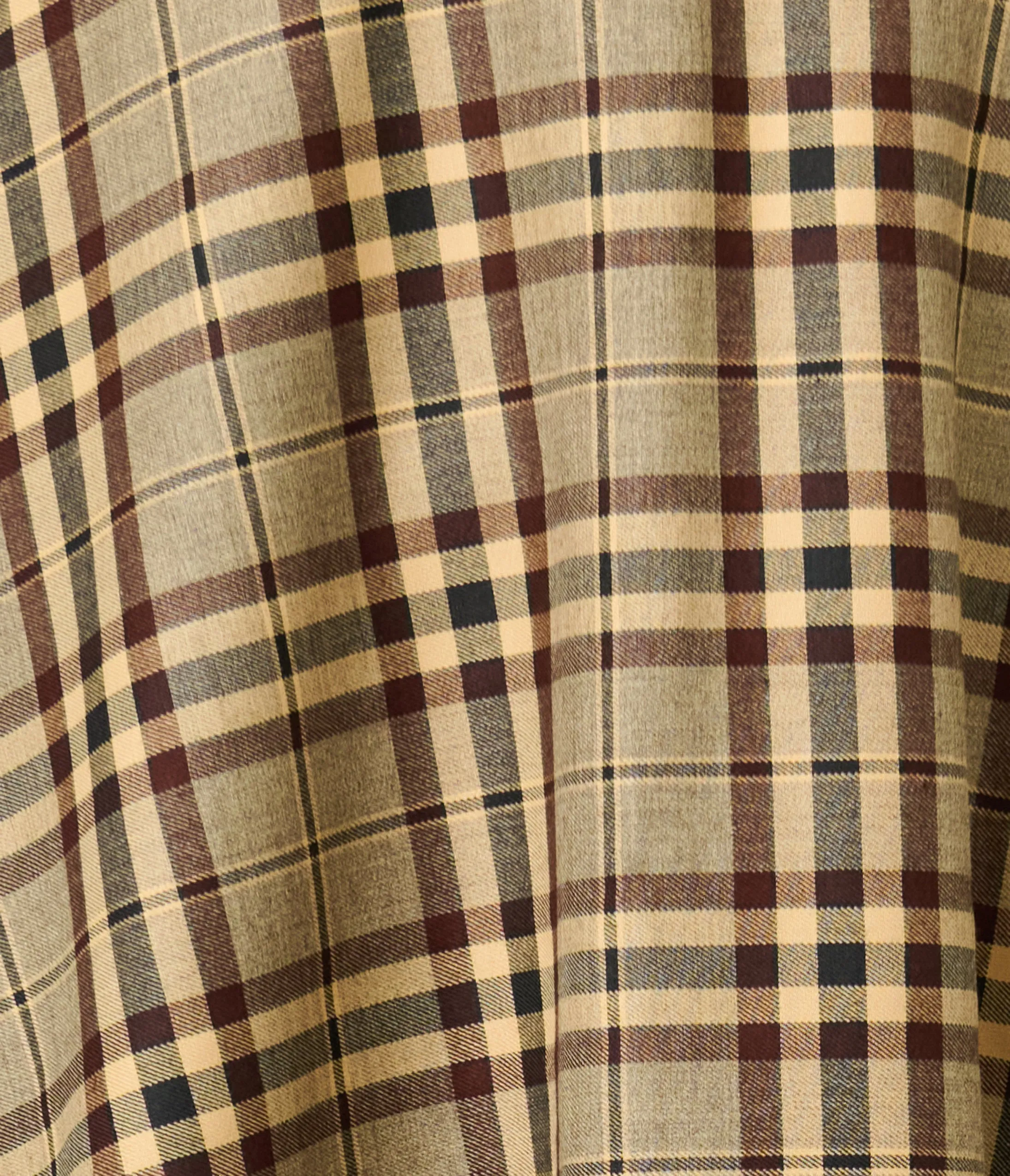 Unique Vintage Tan Plaid Vivian Swing Skirt sold by Unique Vintage product image thumbnail 5