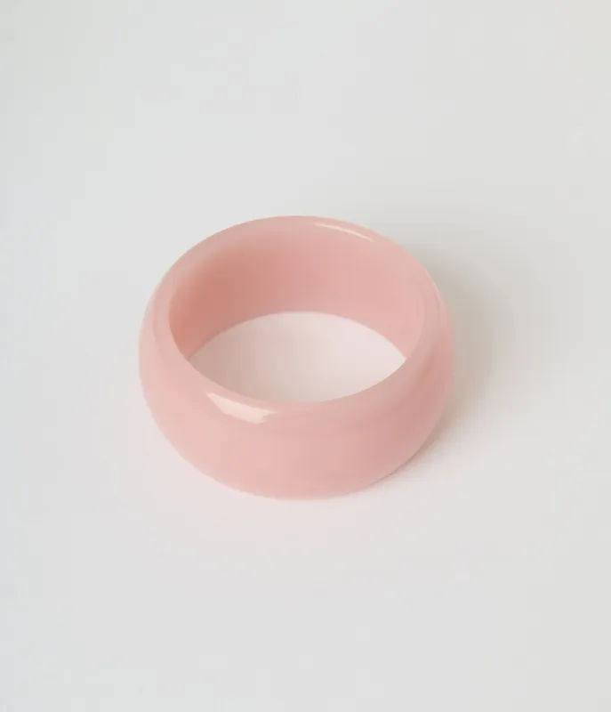 Light Pink Wide Bangle sold by Unique Vintage