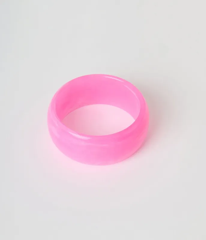 Pink Wide Bangle sold by Unique Vintage