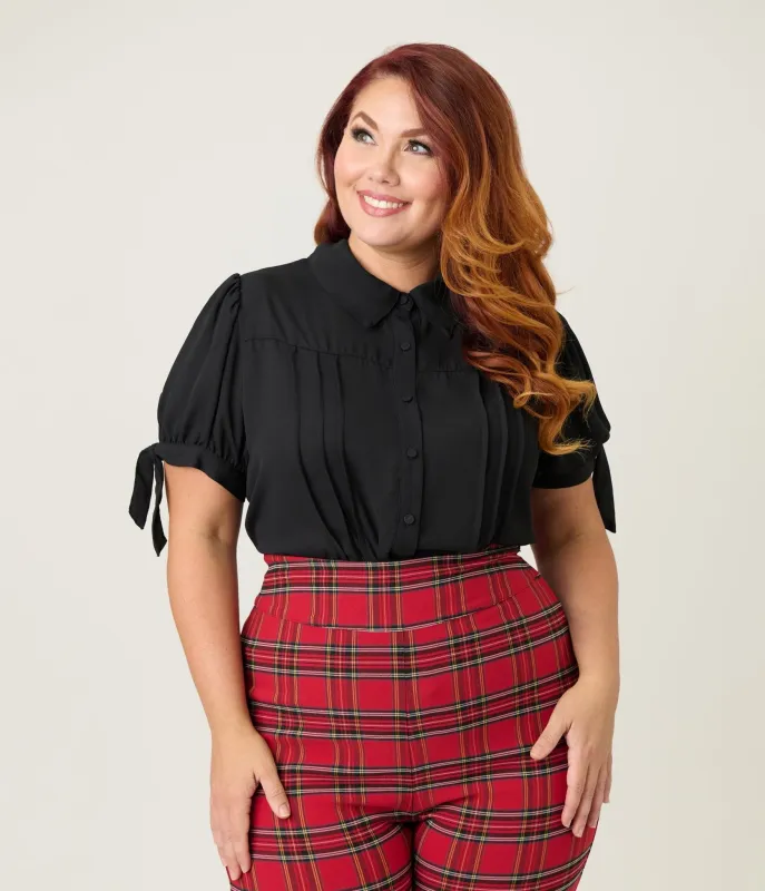 Unique Vintage Plus Size Black Colvin Blouse sold by Unique Vintage