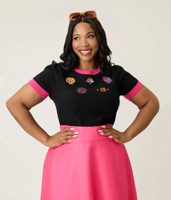 Unique Vintage Plus Size Day of the Dead Embroidered Sweater sold by Unique Vintage