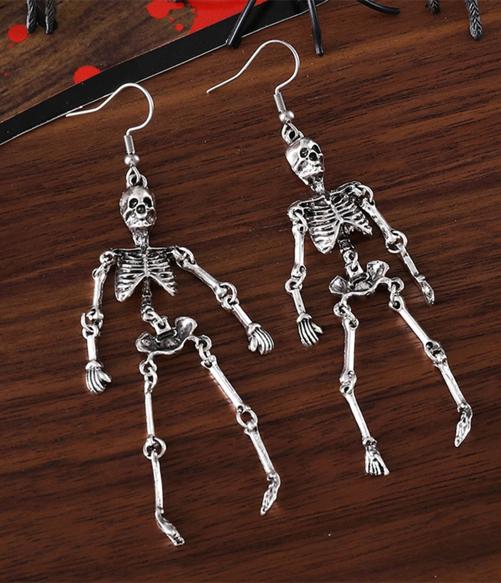 Skeleton Drop Earrings sold by Unique Vintage product image thumbnail 3